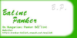 balint panker business card